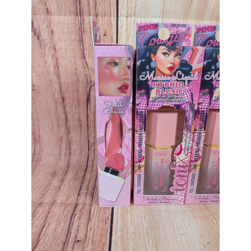 3 PK Ioni Pink Cowgirl Mousse Liquid Hybrid Blush Shiloh Brown